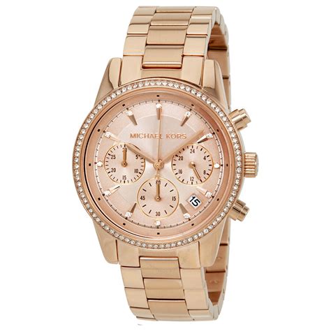 michael kors uhren damen chronograph mk6357|Ritz Rose Gold.